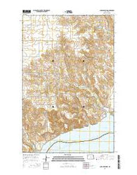 Cussicks Spring North Dakota Current topographic map, 1:24000 scale, 7.5 X 7.5 Minute, Year 2014