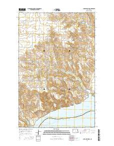 Cussicks Spring North Dakota Current topographic map, 1:24000 scale, 7.5 X 7.5 Minute, Year 2014