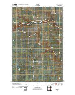 Dahlen North Dakota Historical topographic map, 1:24000 scale, 7.5 X 7.5 Minute, Year 2011