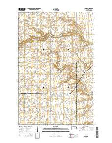 Dahlen North Dakota Current topographic map, 1:24000 scale, 7.5 X 7.5 Minute, Year 2014