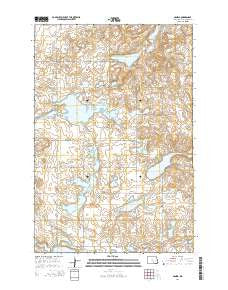 Danzig North Dakota Current topographic map, 1:24000 scale, 7.5 X 7.5 Minute, Year 2014
