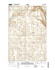Dazey North Dakota Current topographic map, 1:24000 scale, 7.5 X 7.5 Minute, Year 2014