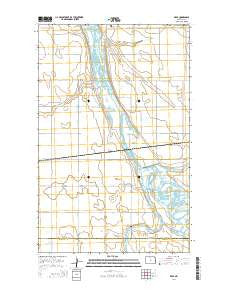 Deep North Dakota Current topographic map, 1:24000 scale, 7.5 X 7.5 Minute, Year 2014