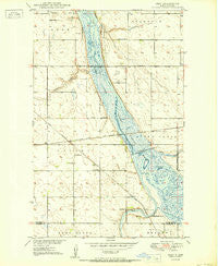 Deep North Dakota Historical topographic map, 1:24000 scale, 7.5 X 7.5 Minute, Year 1950