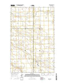 Deering North Dakota Current topographic map, 1:24000 scale, 7.5 X 7.5 Minute, Year 2014
