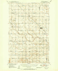 Deering North Dakota Historical topographic map, 1:62500 scale, 15 X 15 Minute, Year 1950