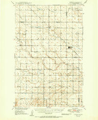 Deering North Dakota Historical topographic map, 1:62500 scale, 15 X 15 Minute, Year 1950
