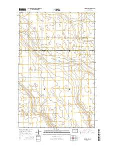 Deering NW North Dakota Current topographic map, 1:24000 scale, 7.5 X 7.5 Minute, Year 2014
