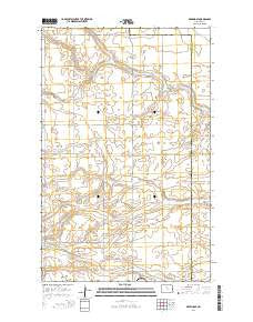 Deering SE North Dakota Current topographic map, 1:24000 scale, 7.5 X 7.5 Minute, Year 2014