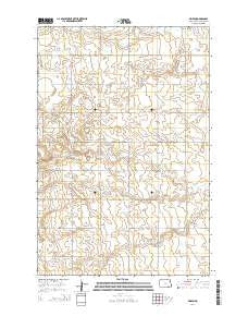 Deisem North Dakota Current topographic map, 1:24000 scale, 7.5 X 7.5 Minute, Year 2014