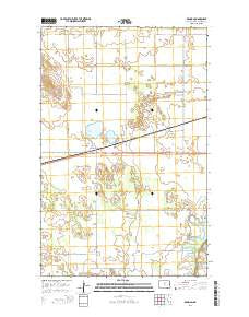 Denbigh North Dakota Current topographic map, 1:24000 scale, 7.5 X 7.5 Minute, Year 2014