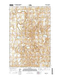 Denhoff North Dakota Current topographic map, 1:24000 scale, 7.5 X 7.5 Minute, Year 2014