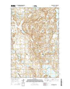Des Moines Lake North Dakota Current topographic map, 1:24000 scale, 7.5 X 7.5 Minute, Year 2014