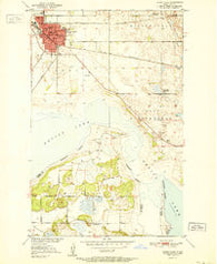 Devils Lake North Dakota Historical topographic map, 1:24000 scale, 7.5 X 7.5 Minute, Year 1951