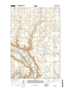 Dickey North Dakota Current topographic map, 1:24000 scale, 7.5 X 7.5 Minute, Year 2014