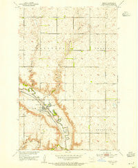 Dickey North Dakota Historical topographic map, 1:24000 scale, 7.5 X 7.5 Minute, Year 1952