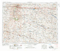 Dickinson North Dakota Historical topographic map, 1:250000 scale, 1 X 2 Degree, Year 1953