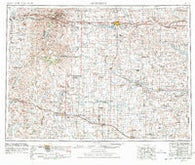 Dickinson North Dakota Historical topographic map, 1:250000 scale, 1 X 2 Degree, Year 1953