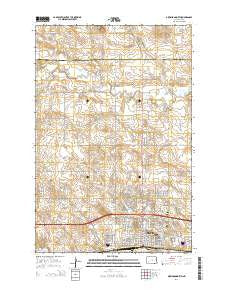 Dickinson North North Dakota Current topographic map, 1:24000 scale, 7.5 X 7.5 Minute, Year 2014