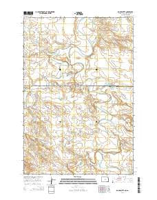 Doaks Butte North Dakota Current topographic map, 1:24000 scale, 7.5 X 7.5 Minute, Year 2014
