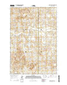 Dogtooth Buttes North Dakota Current topographic map, 1:24000 scale, 7.5 X 7.5 Minute, Year 2014
