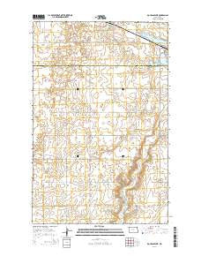 Douglas West North Dakota Current topographic map, 1:24000 scale, 7.5 X 7.5 Minute, Year 2014