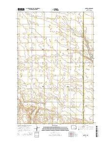 Dover North Dakota Current topographic map, 1:24000 scale, 7.5 X 7.5 Minute, Year 2014