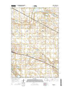 Drake North Dakota Current topographic map, 1:24000 scale, 7.5 X 7.5 Minute, Year 2014