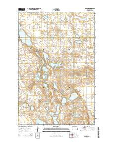 Drake SE North Dakota Current topographic map, 1:24000 scale, 7.5 X 7.5 Minute, Year 2014