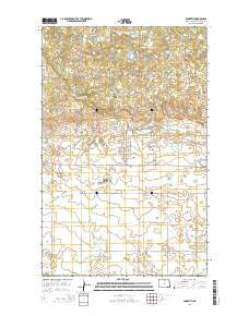 Dunseith North Dakota Current topographic map, 1:24000 scale, 7.5 X 7.5 Minute, Year 2014