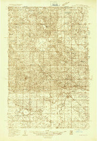 Dunseith North Dakota Historical topographic map, 1:48000 scale, 15 X 15 Minute, Year 1935