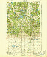 Dunseith North Dakota Historical topographic map, 1:62500 scale, 15 X 15 Minute, Year 1939