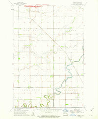Durbin North Dakota Historical topographic map, 1:24000 scale, 7.5 X 7.5 Minute, Year 1961
