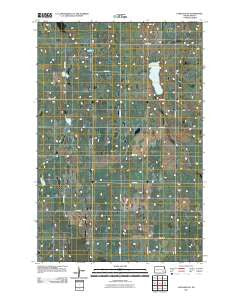 Eckelson SE North Dakota Historical topographic map, 1:24000 scale, 7.5 X 7.5 Minute, Year 2011