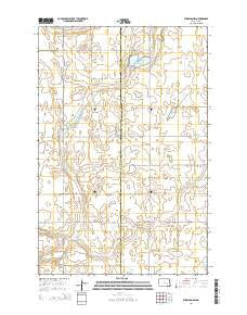 Eckelson SW North Dakota Current topographic map, 1:24000 scale, 7.5 X 7.5 Minute, Year 2014