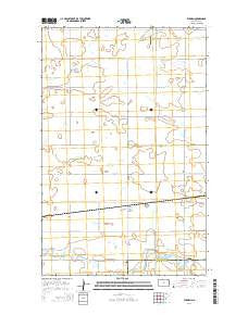 Eckman North Dakota Current topographic map, 1:24000 scale, 7.5 X 7.5 Minute, Year 2014
