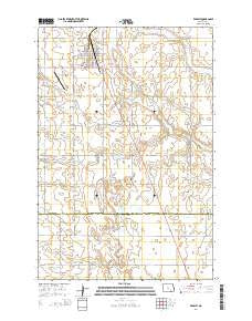 Edgeley North Dakota Current topographic map, 1:24000 scale, 7.5 X 7.5 Minute, Year 2014