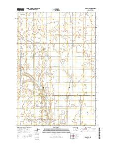 Edgeley SE North Dakota Current topographic map, 1:24000 scale, 7.5 X 7.5 Minute, Year 2014
