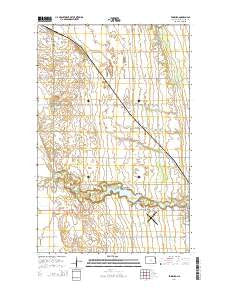 Edinburg North Dakota Current topographic map, 1:24000 scale, 7.5 X 7.5 Minute, Year 2014