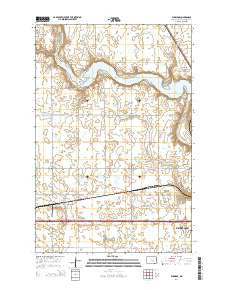 Eldridge North Dakota Current topographic map, 1:24000 scale, 7.5 X 7.5 Minute, Year 2014