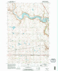 Eldridge North Dakota Historical topographic map, 1:24000 scale, 7.5 X 7.5 Minute, Year 1990