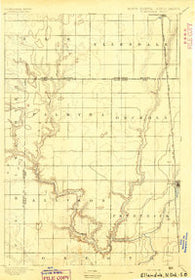 Ellendale South Dakota Historical topographic map, 1:62500 scale, 15 X 15 Minute, Year 1894