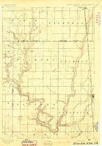 Ellendale South Dakota Historical topographic map, 1:62500 scale, 15 X 15 Minute, Year 1894