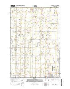Ellendale North North Dakota Current topographic map, 1:24000 scale, 7.5 X 7.5 Minute, Year 2014