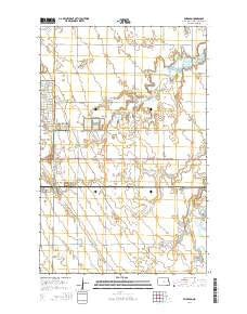 Emerado North Dakota Current topographic map, 1:24000 scale, 7.5 X 7.5 Minute, Year 2014