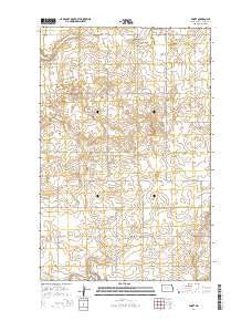 Emmet North Dakota Current topographic map, 1:24000 scale, 7.5 X 7.5 Minute, Year 2014