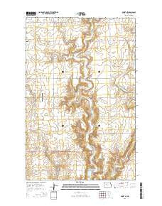 Emmet NE North Dakota Current topographic map, 1:24000 scale, 7.5 X 7.5 Minute, Year 2014