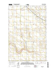 Emrick North Dakota Current topographic map, 1:24000 scale, 7.5 X 7.5 Minute, Year 2014