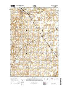 Enderlin South North Dakota Current topographic map, 1:24000 scale, 7.5 X 7.5 Minute, Year 2014