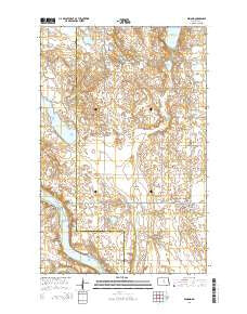 Esmond North Dakota Current topographic map, 1:24000 scale, 7.5 X 7.5 Minute, Year 2014
